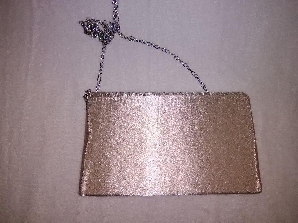 Women's Clutch Handbag with Rhinestones & Satin