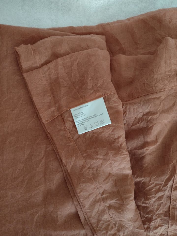 2 Semi-Sheer Curtain Panels 50 x 84" Rust