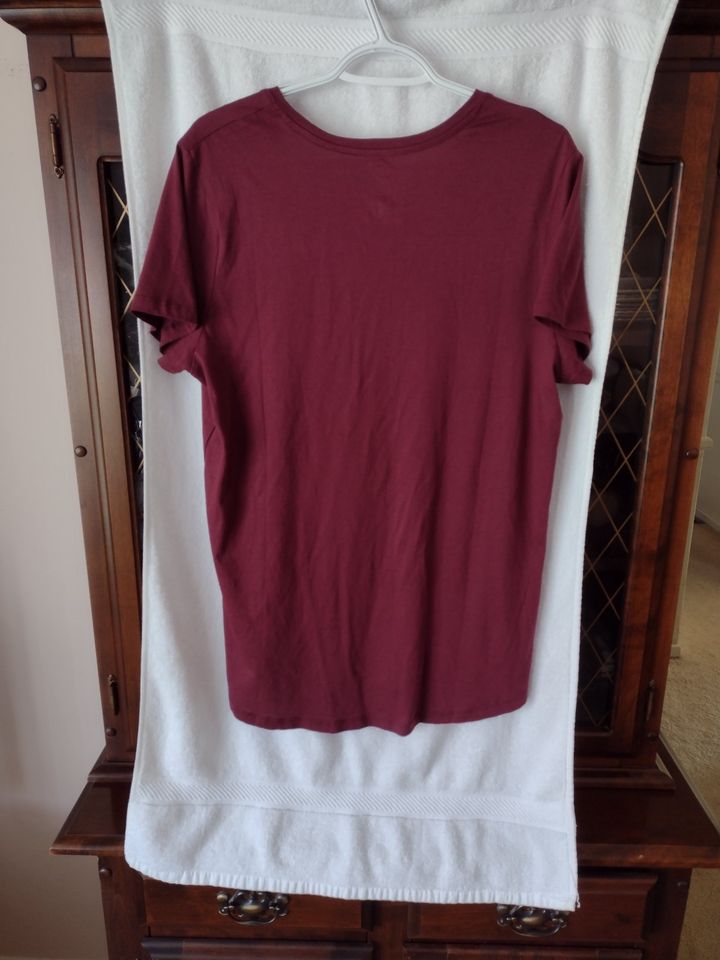 Scoop Neck T's with High-Low Hem in Gold, Rust, Pink, Burgundy Sizes L, XL