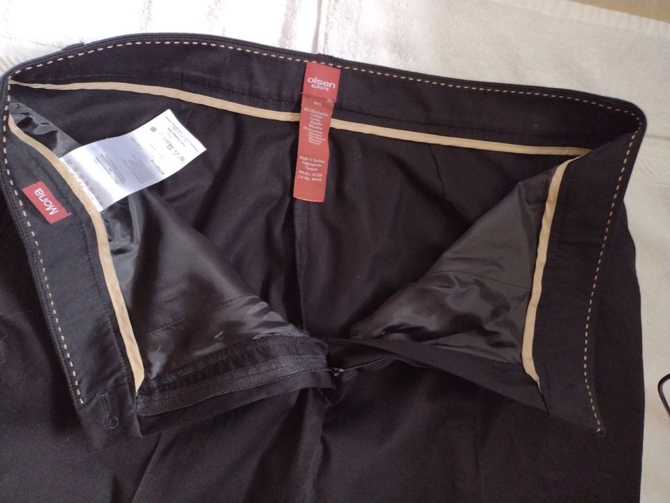 Women's Cotton Pants by Olsen Europe Size 10/L Black