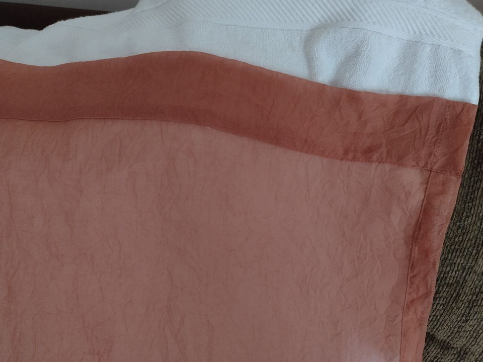 2 Semi-Sheer Curtain Panels 50 x 84" Rust
