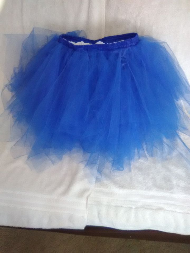 Lined Blue Chiffon Dance Skirt Size XS