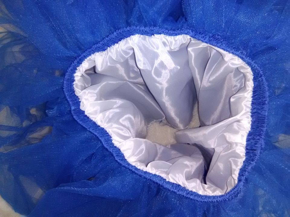 Lined Blue Chiffon Dance Skirt Size XS