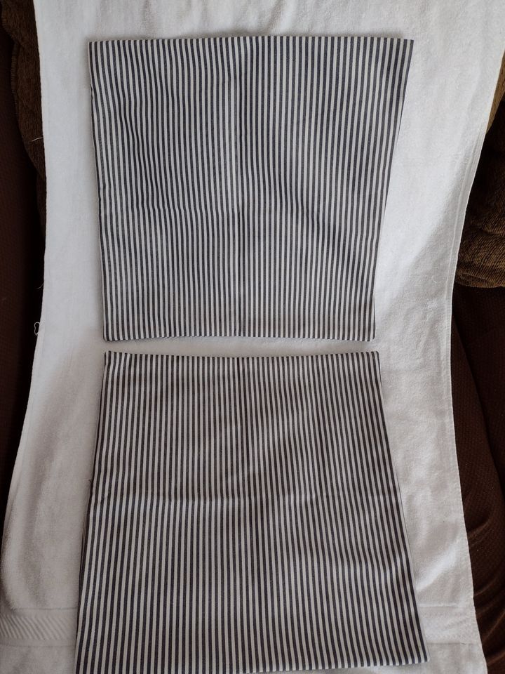 2 Throw Pillow Covers Black and White 16"