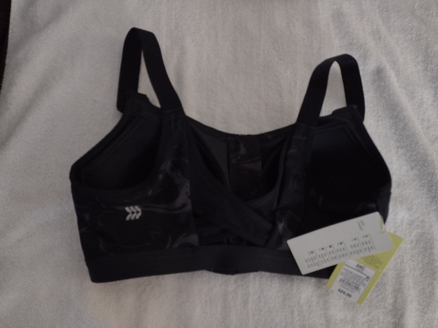 All In Motion High Support Zip Front Bras Sizes 34C , 36D, 38DD Jet Black