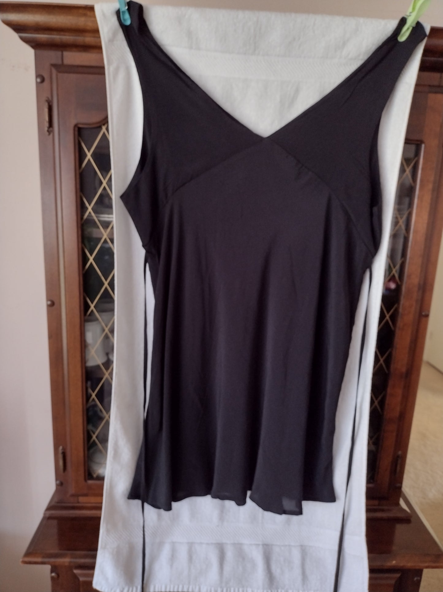 Women's Swimsuit Cover-Up Mini Dress Black Size 1X
