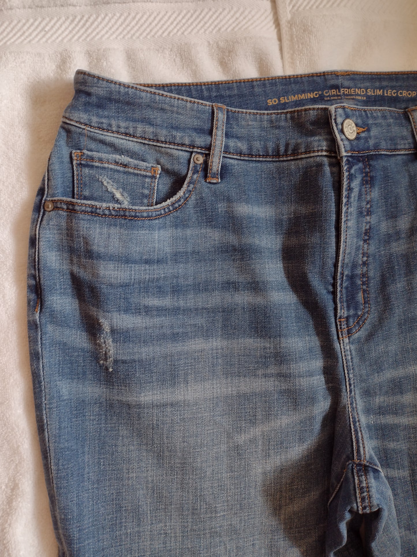 Crop Slim Leg Girlfriend Jeans by Chico's Size 14 US (2.5 Chico's Sizing)