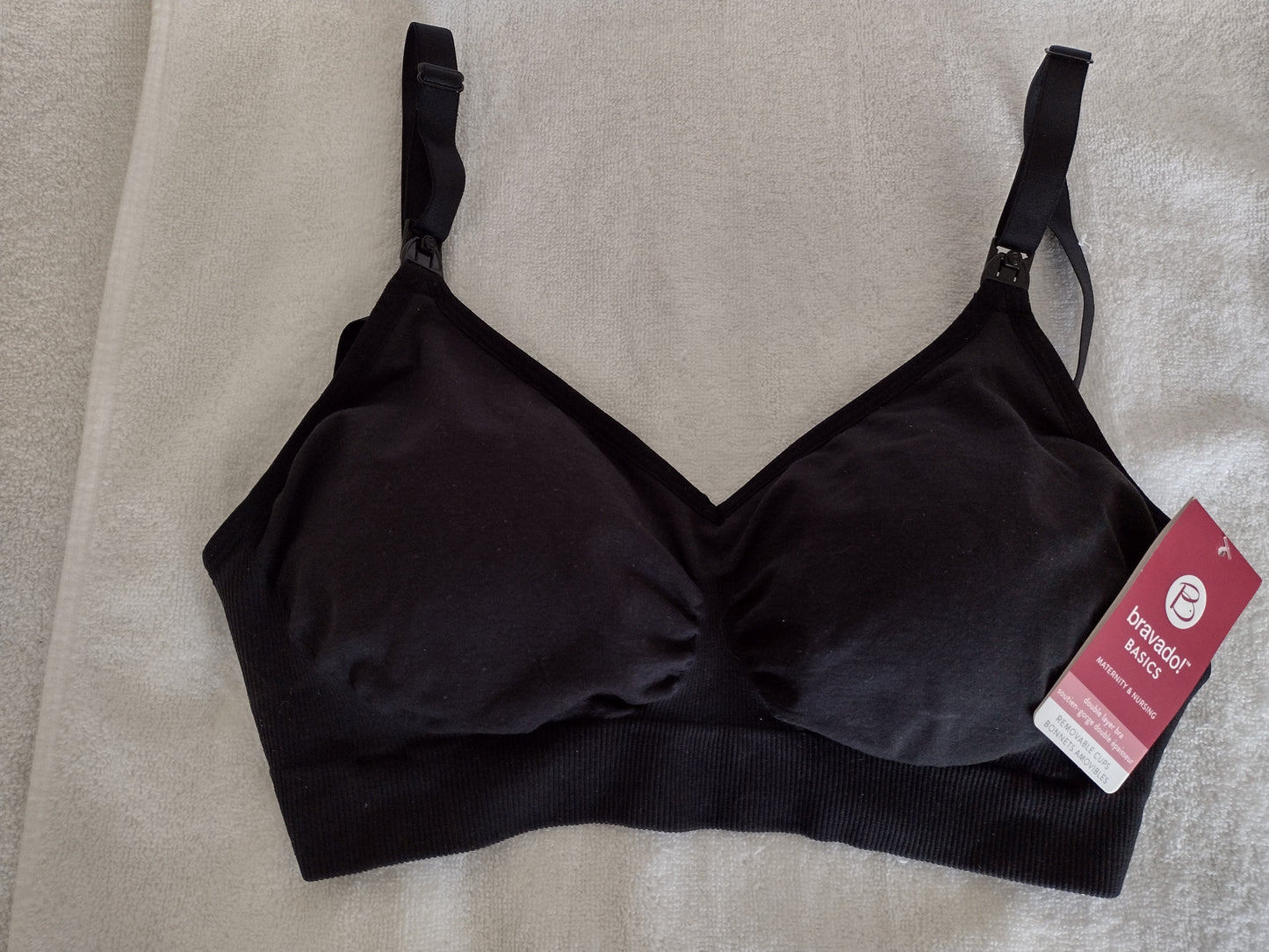 Maternity/Nursing Bra with Removable Cups Size L