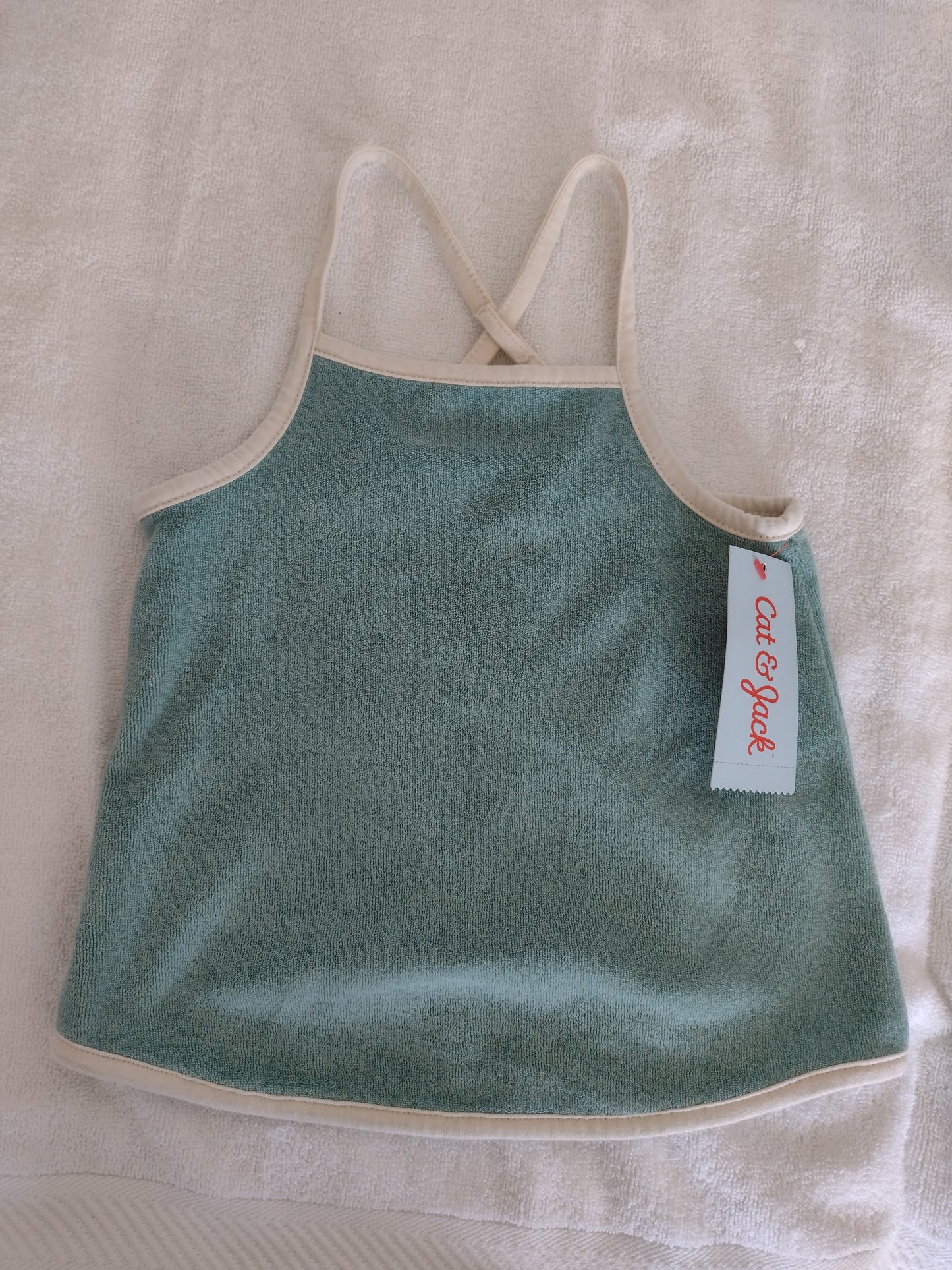 Toddler Girl's Terry Cloth Tank Top Vibrant Orchid Size 18M, and West Coast Green Size 3T