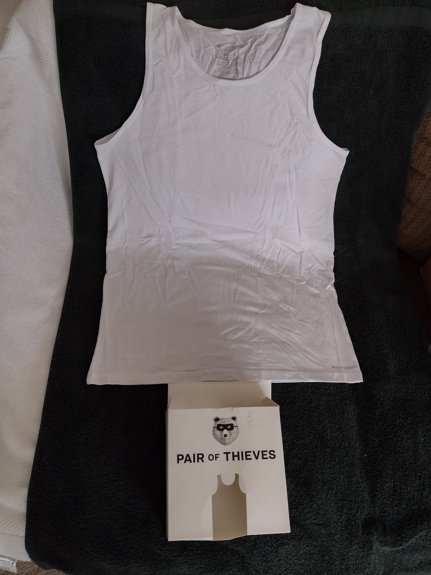 Men's White Tank Tops by Pair of Thieves 2Pk. Size L