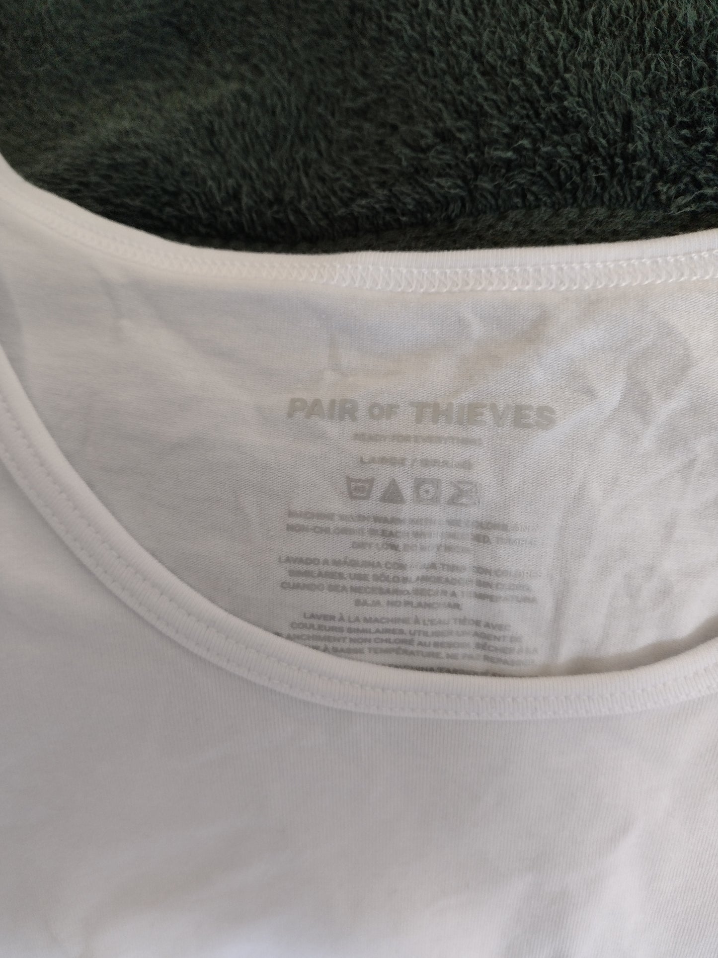 Men's White Tank Tops by Pair of Thieves 2Pk. Size L
