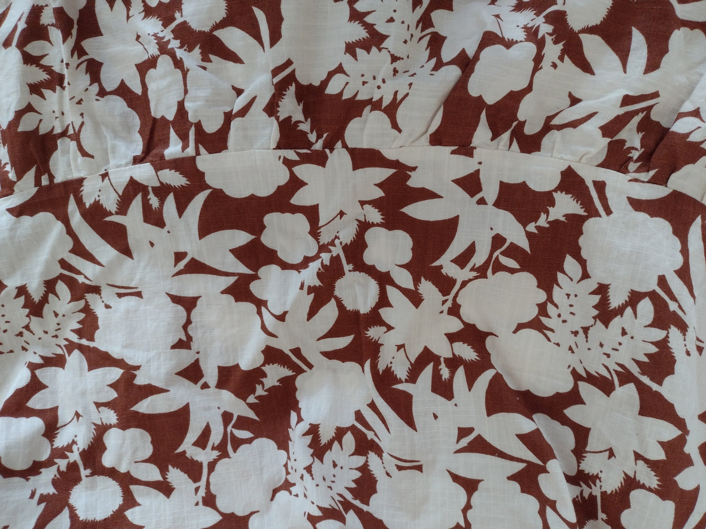 Girls' Brown Floral Cotton Maxi Dress Size S (6/6X)