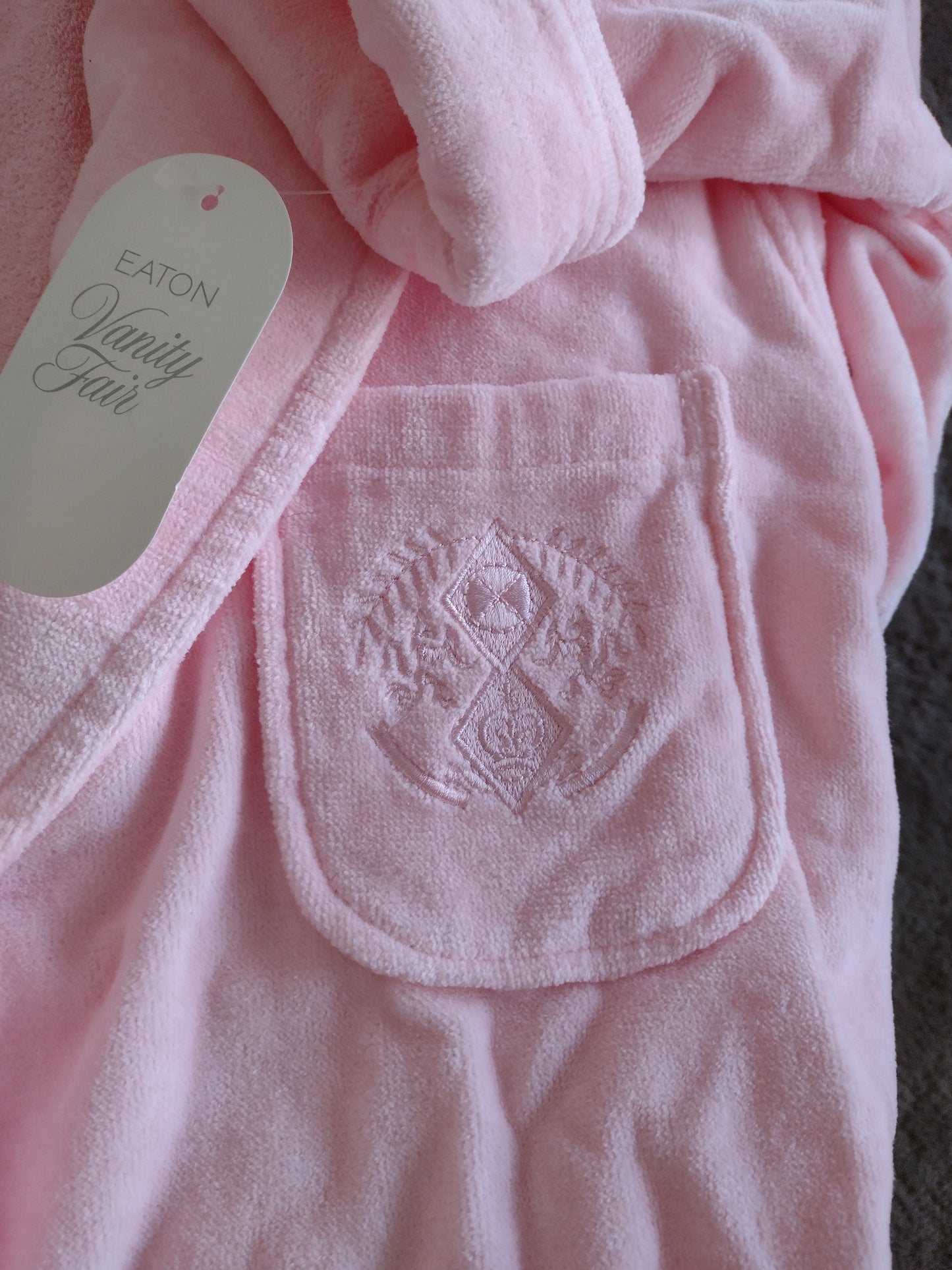 Women's Cotton Wrap Bathrobe with Belt Pink Size L