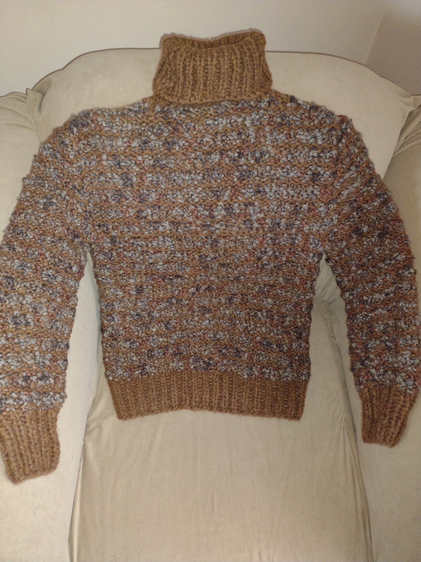 Women's Boucle Turtleneck Sweater Made in Italy Size M