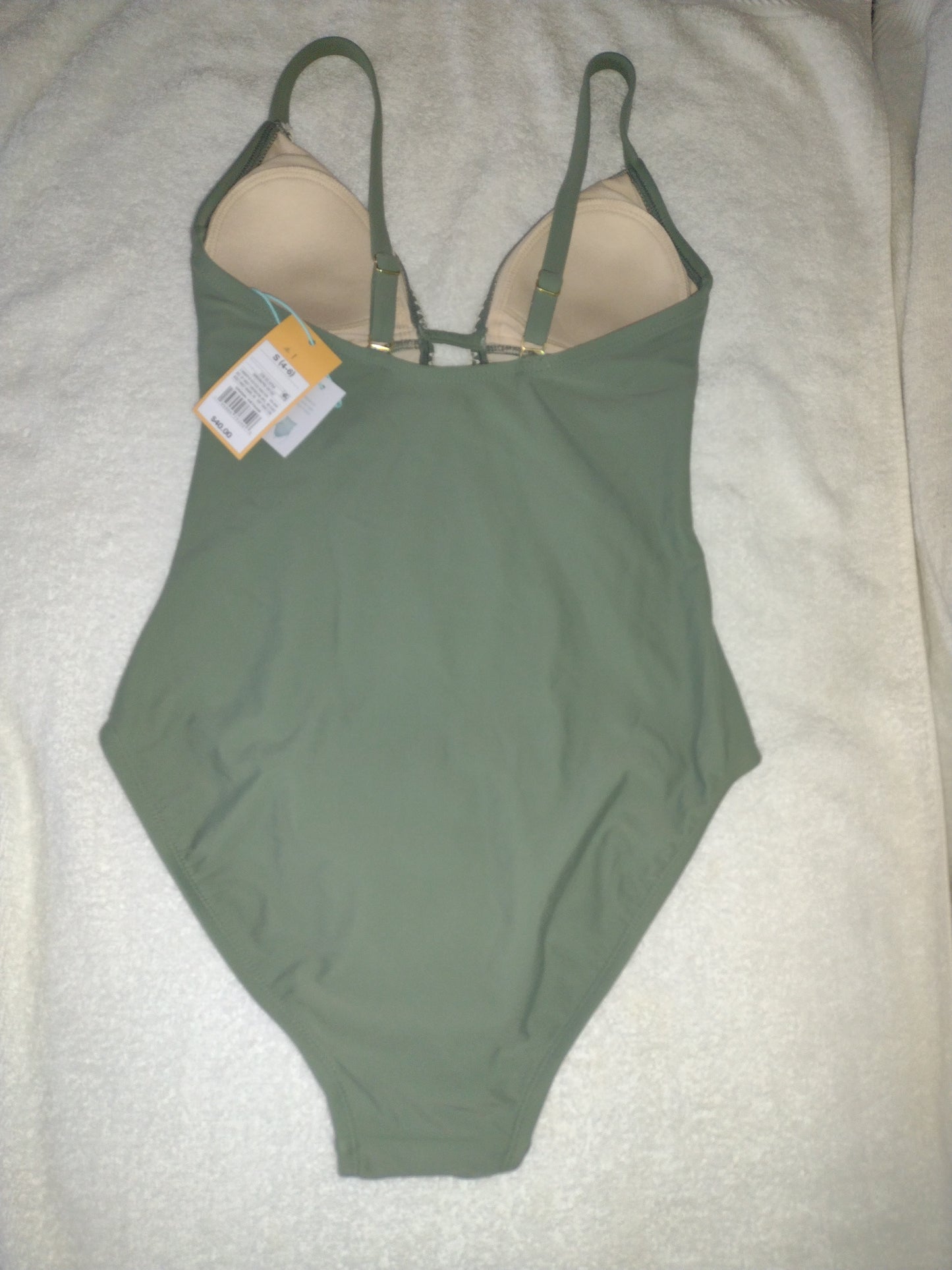 Kona Sol One-Piece Swimsuit Size S (4) Green