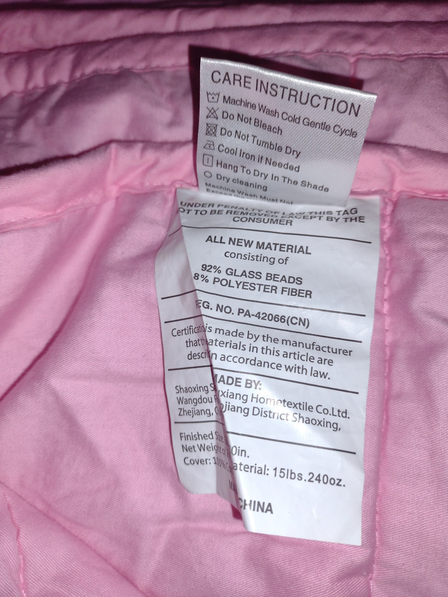 15lb. Queen Size Weighted Blanket by RelaxBlanket Pink