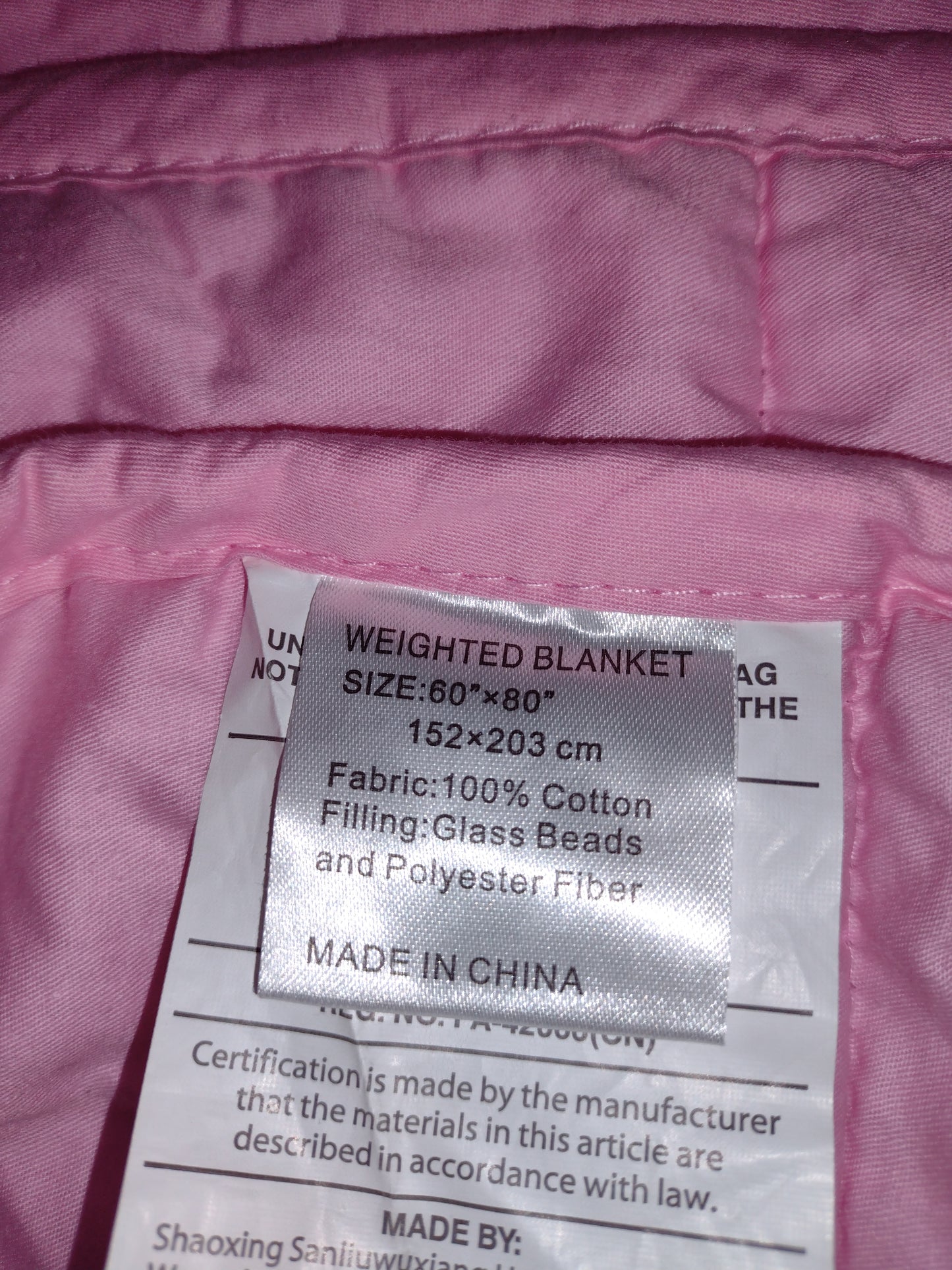 15lb. Queen Size Weighted Blanket by RelaxBlanket Pink