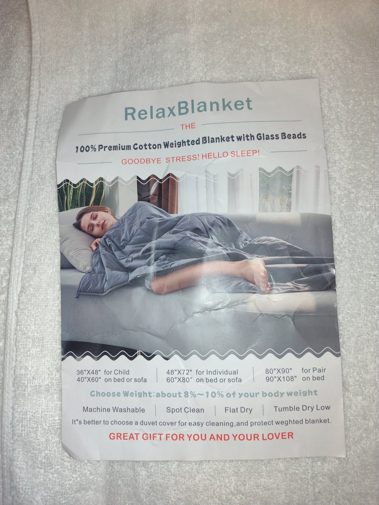 15lb. Queen Size Weighted Blanket by RelaxBlanket Pink