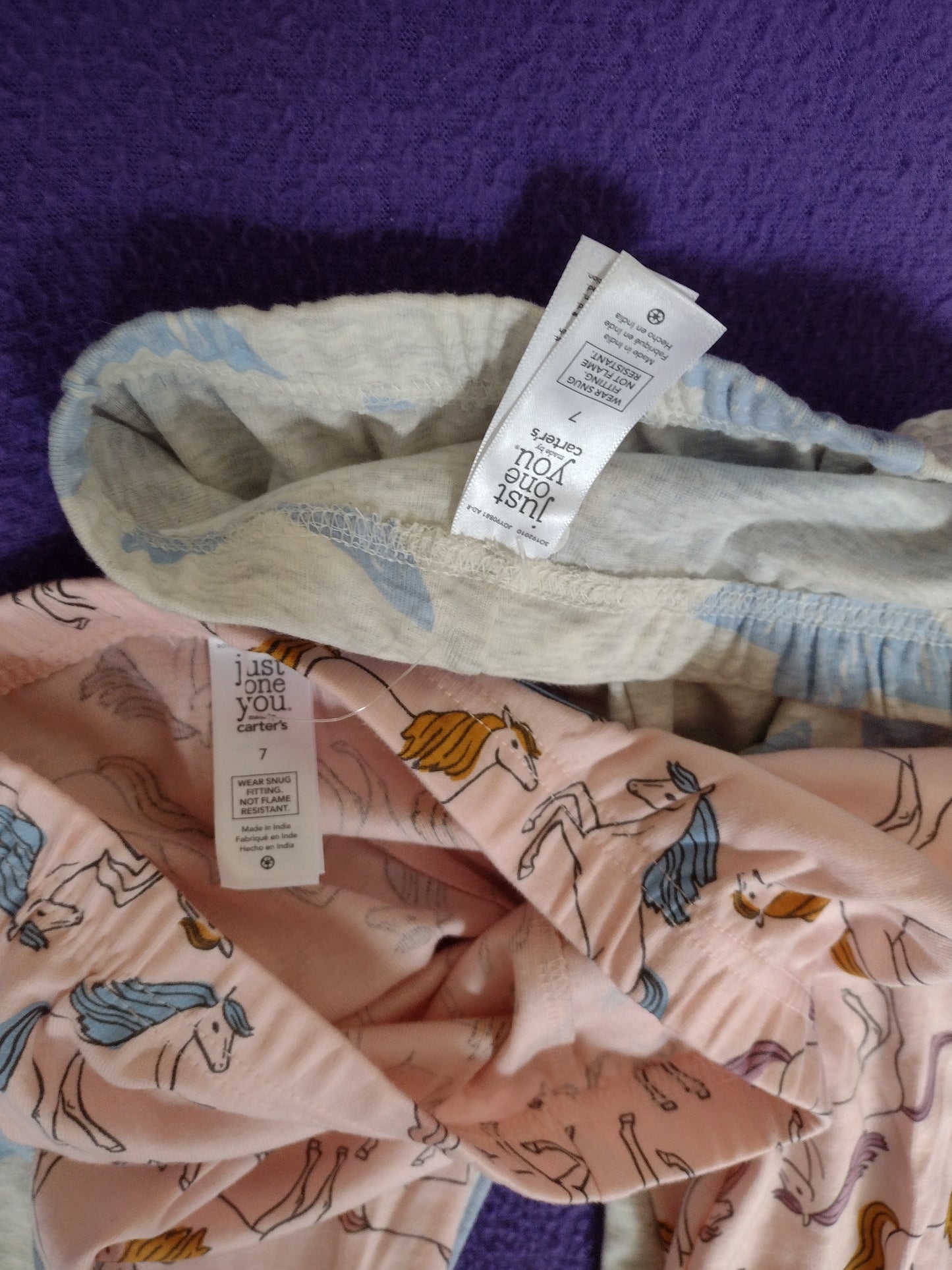Girls 2Pk. Carter's Pajama Bottoms Size 7