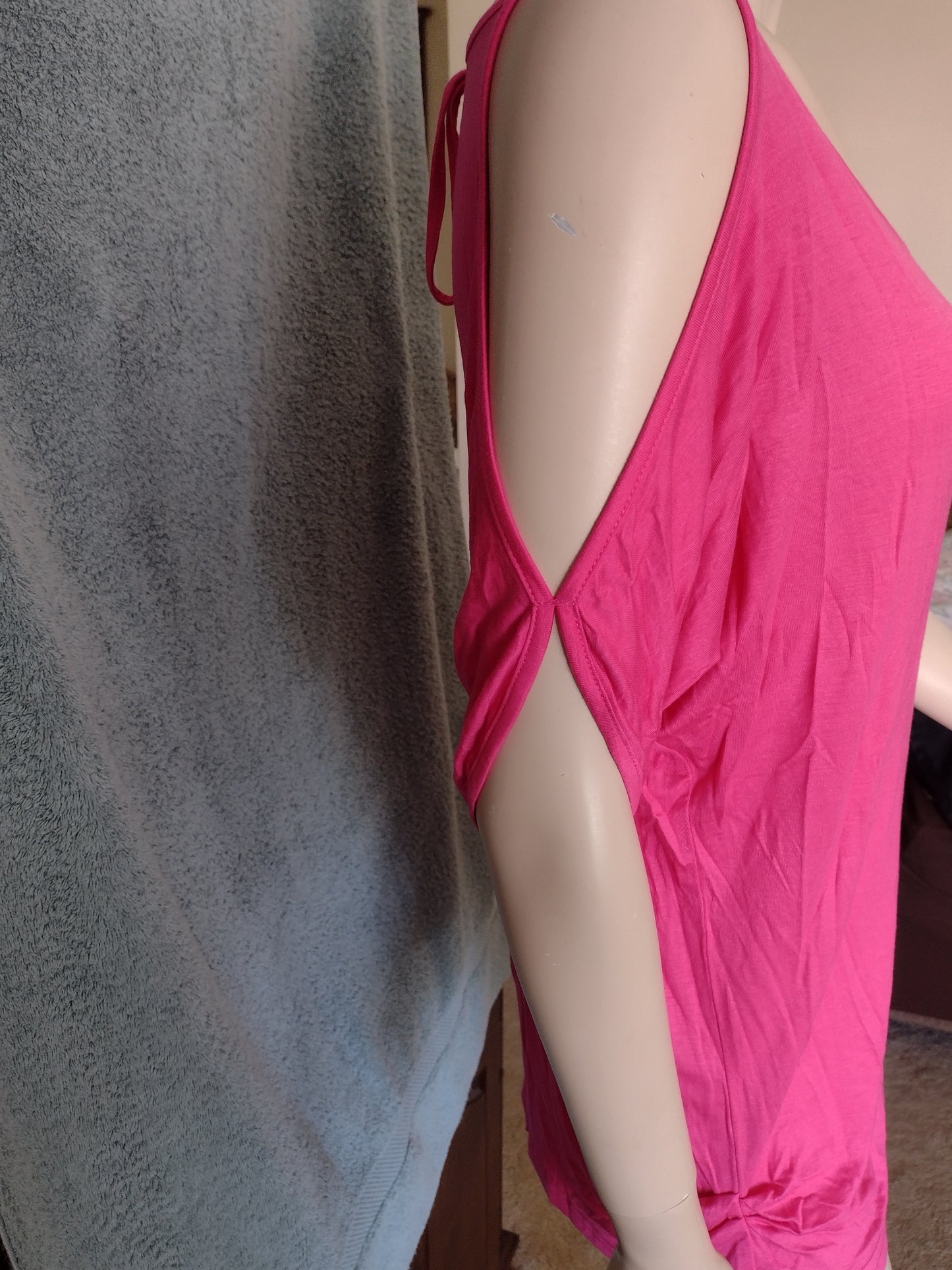 Women's Cold Shoulder Top Pink Size L