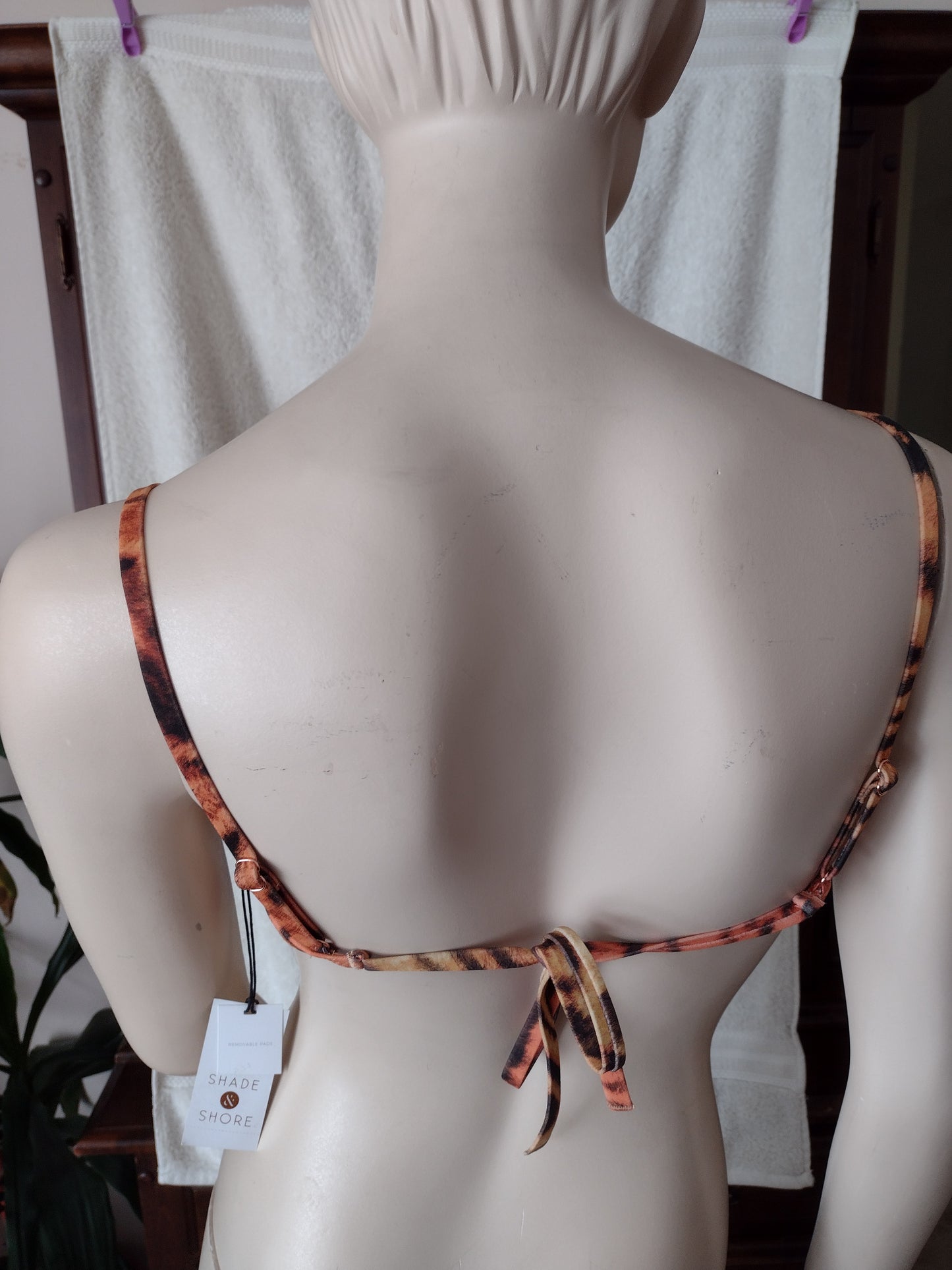 Women's Tiger Print Bikini Top with Underwire Sizes 32B, 34B, 34C, 34D, 34DD, 36C, 36DD