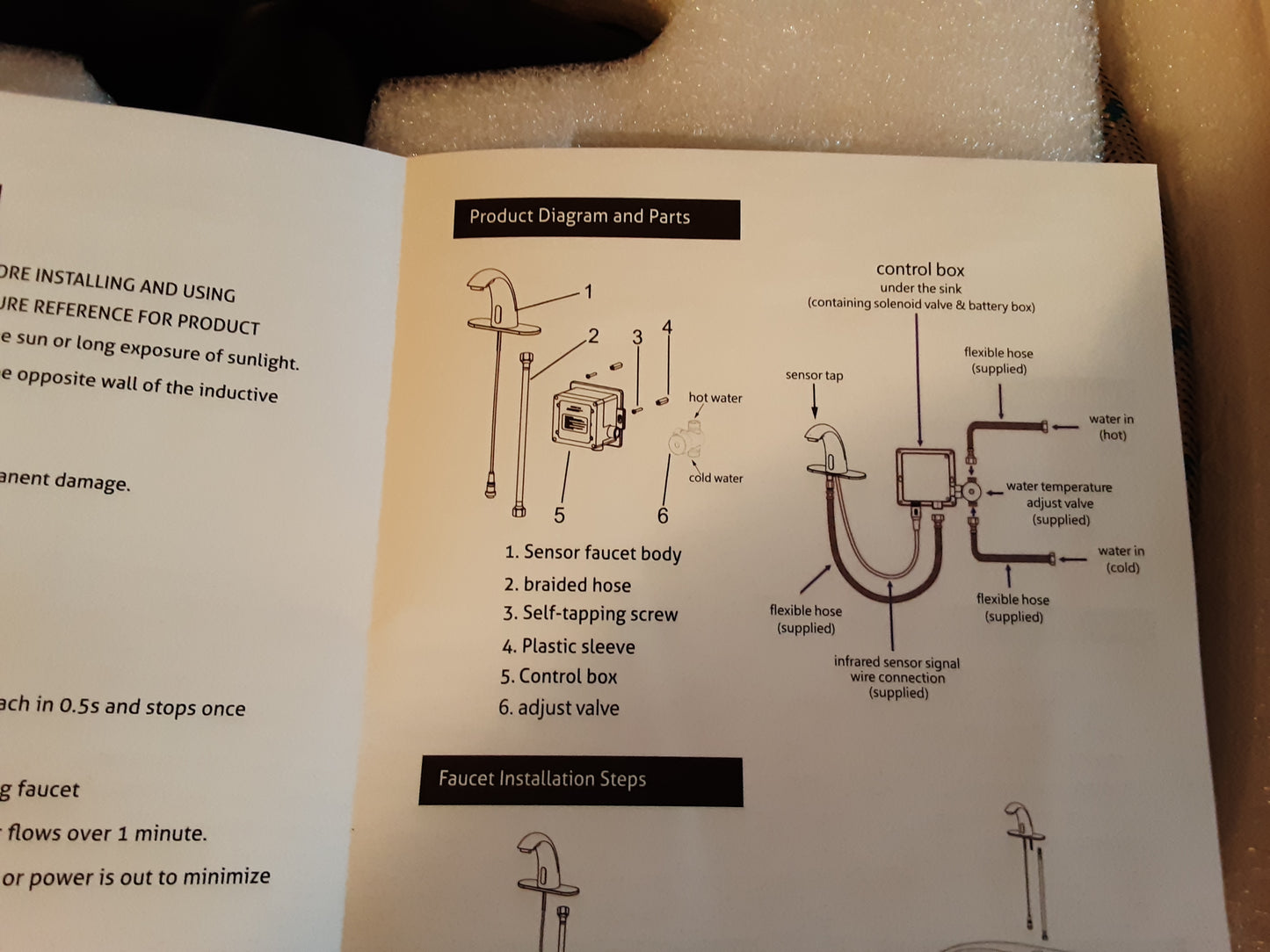 Touch Free Automatic Hot and Cold Mixing Faucet with Deck Plate Solid Brass