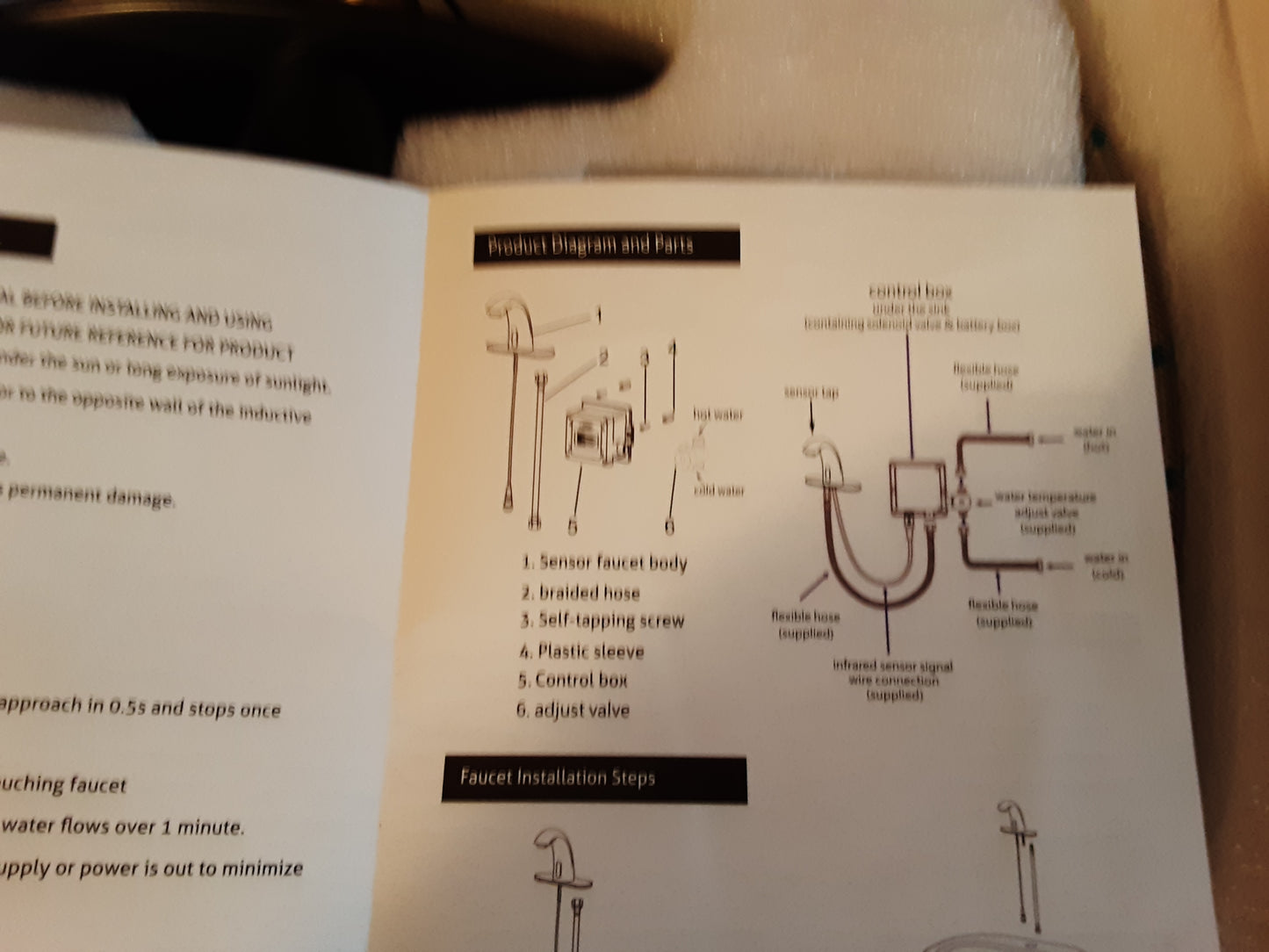 Touch Free Automatic Hot and Cold Mixing Faucet with Deck Plate Solid Brass