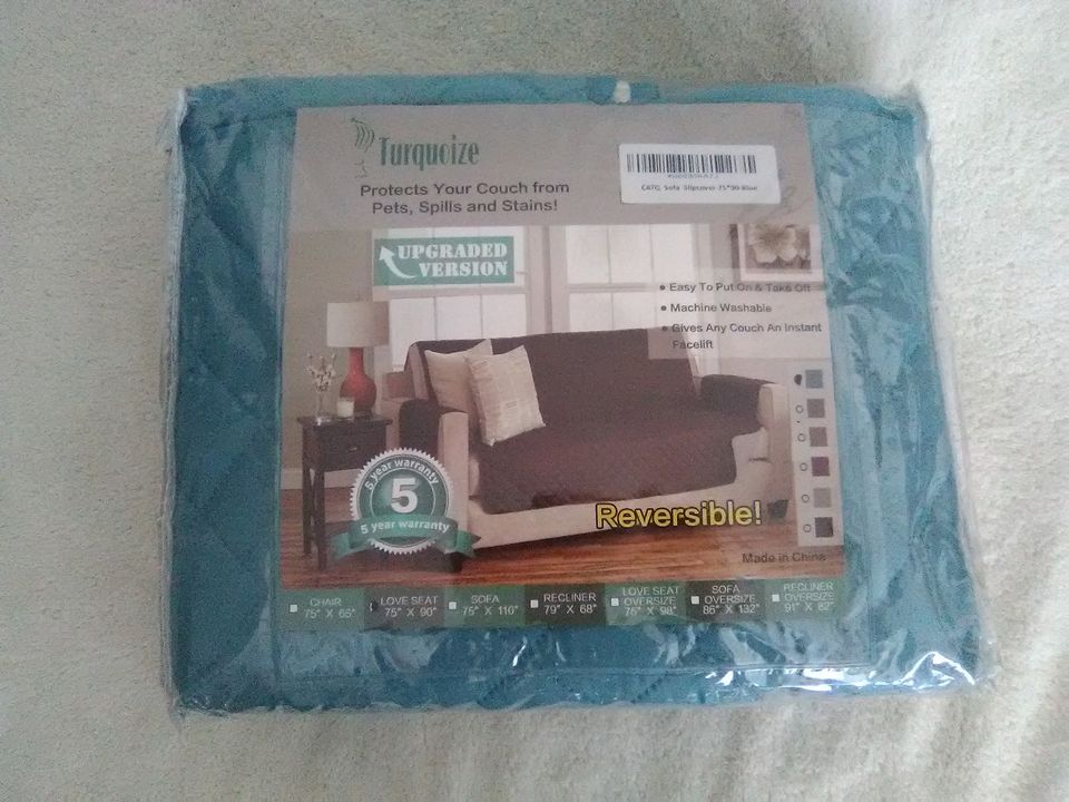 Reversible Water Repellent Love Seat Slipcover 75" x 90"