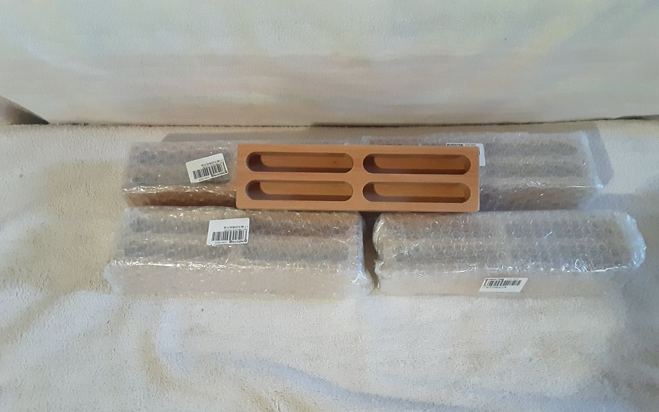 5Pc. Wooden 4-Card Business Card Holders by Nuobesty