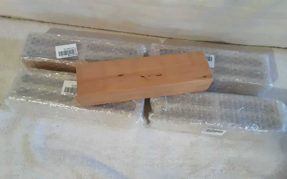 5Pc. Wooden 4-Card Business Card Holders by Nuobesty