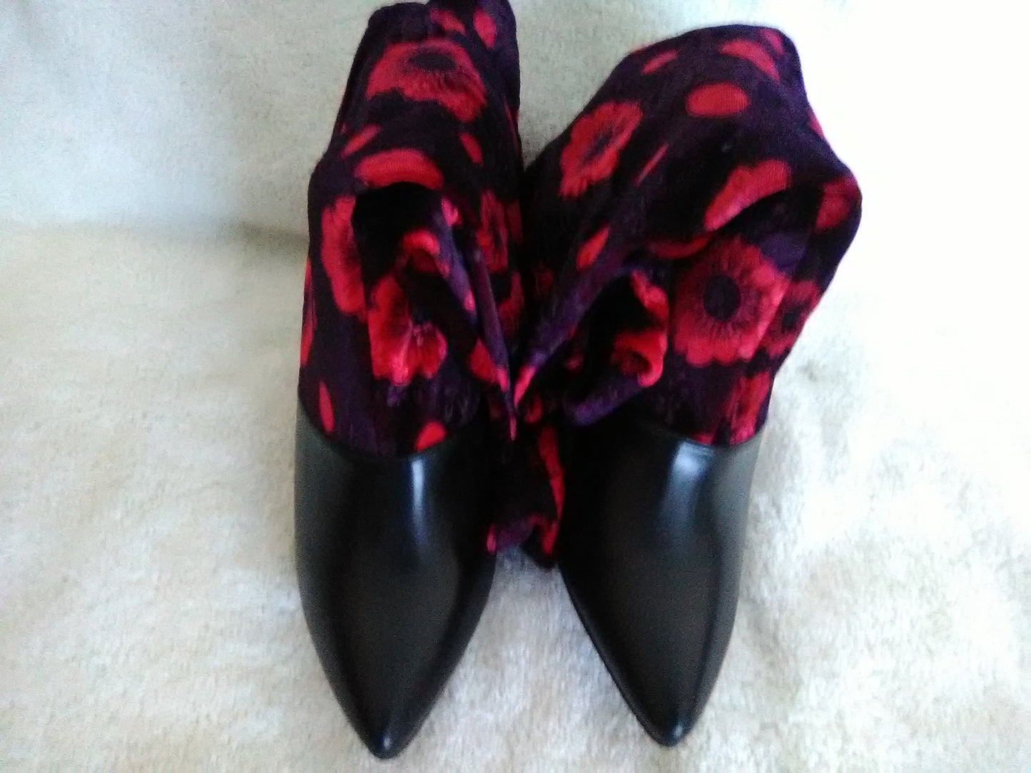 Thigh High Floral Patterned Fashion Boots 1416-1 by Mackin J Sizes 7, 7.5, 8, 9, 10