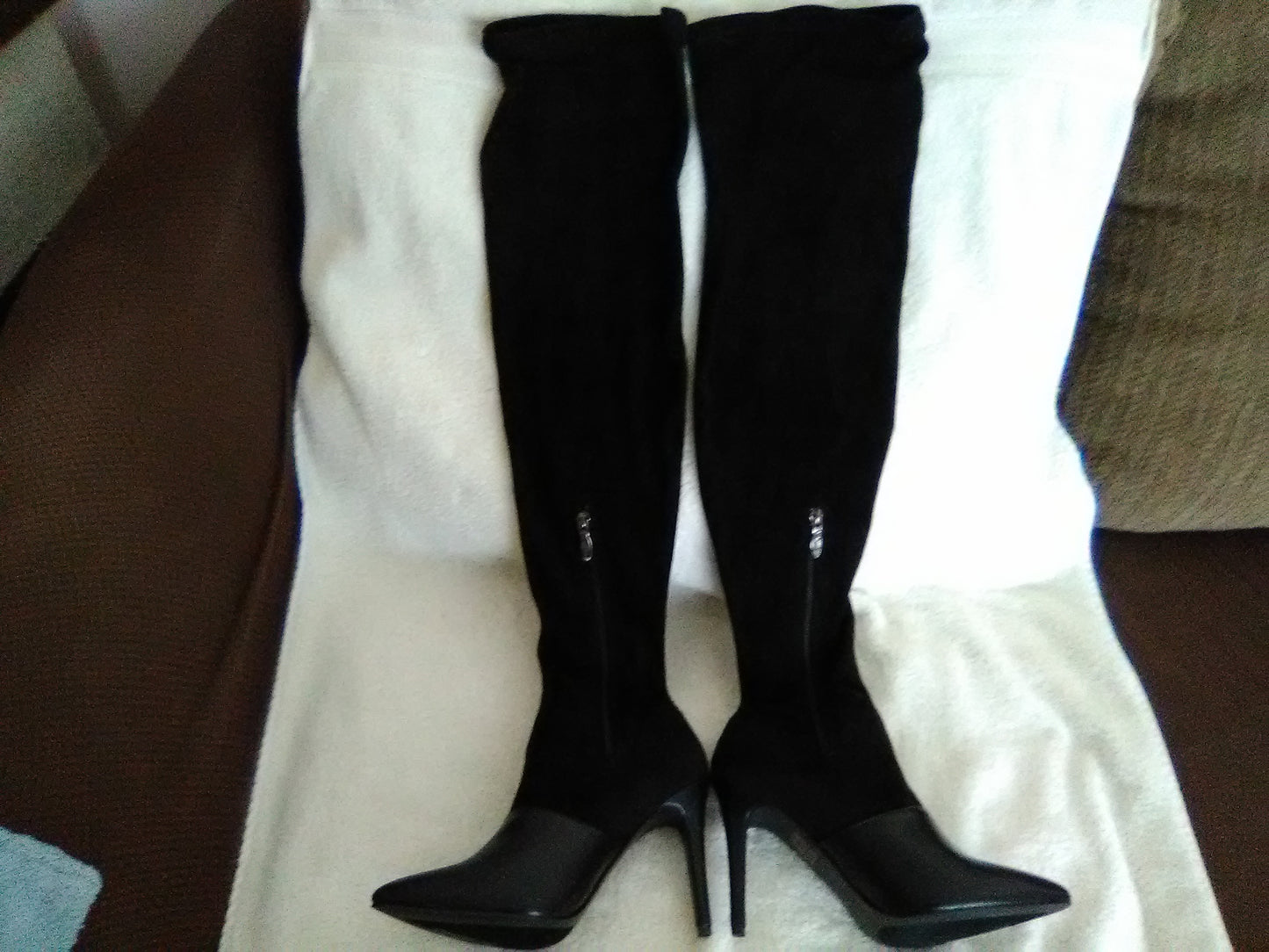 Thigh High Black Fashion Boots 1416-1 by Mackin J Sizes 6, 6.5, 7, 7.5, 8, 9, 10