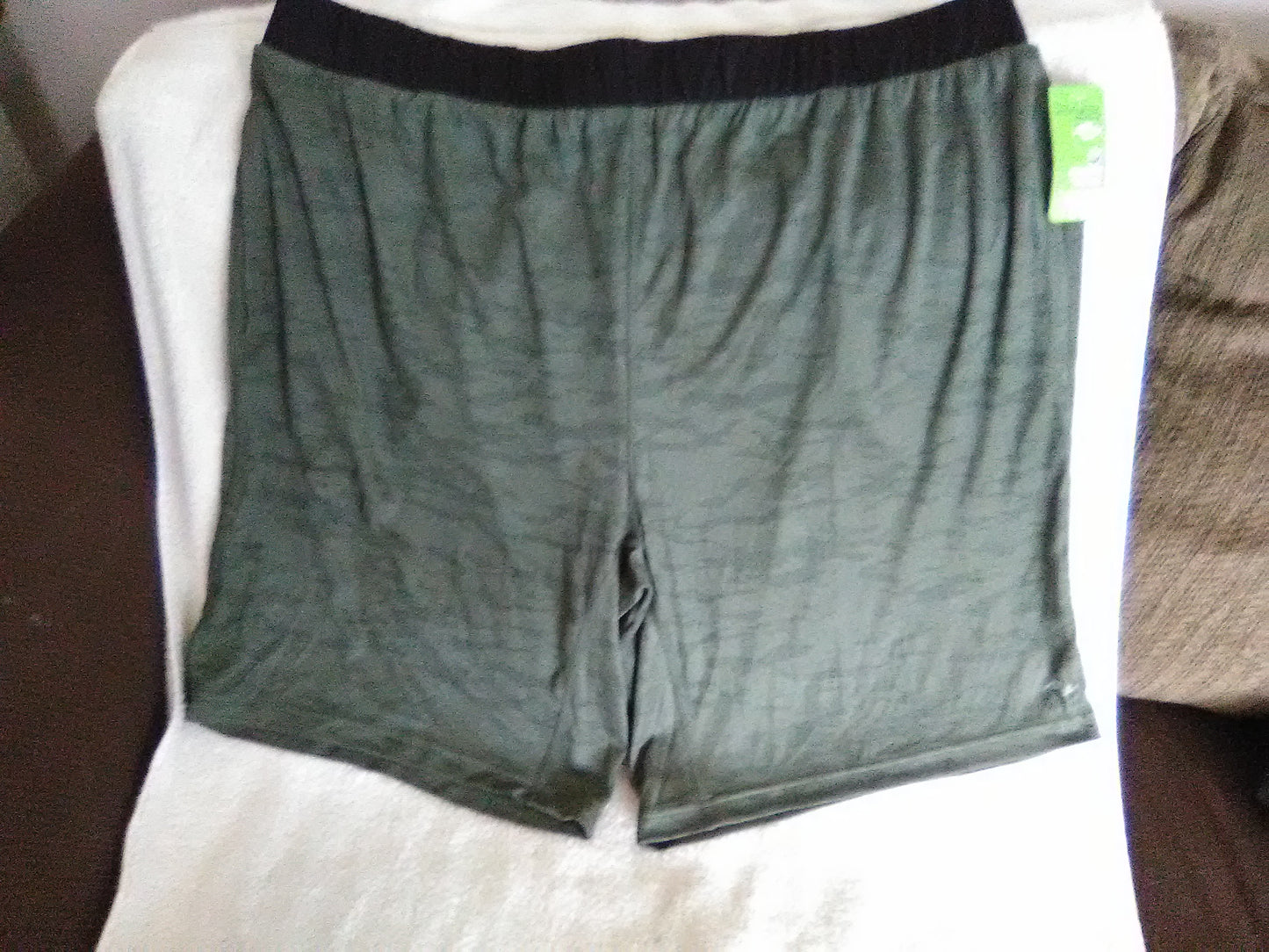 Men's Camo Shorts by Athletic Works Sizes XL, XXL Green with Black
