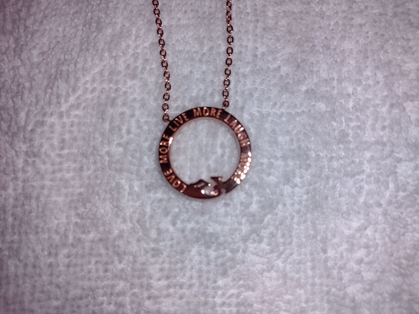Sterling Silver "15" Necklace with Attached Pendant~Zirconias & Pink Stone