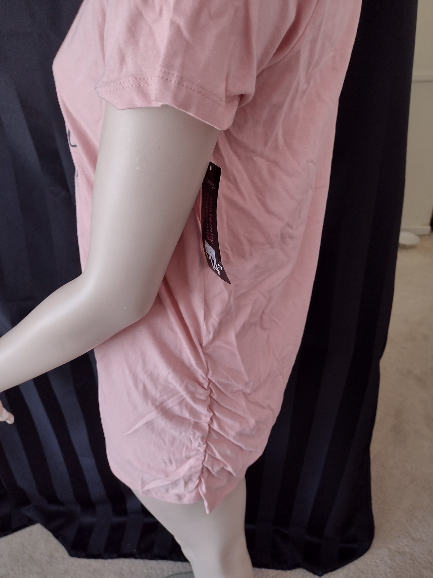 Maternity T-Shirt "Ready To Pop" Size M Pink