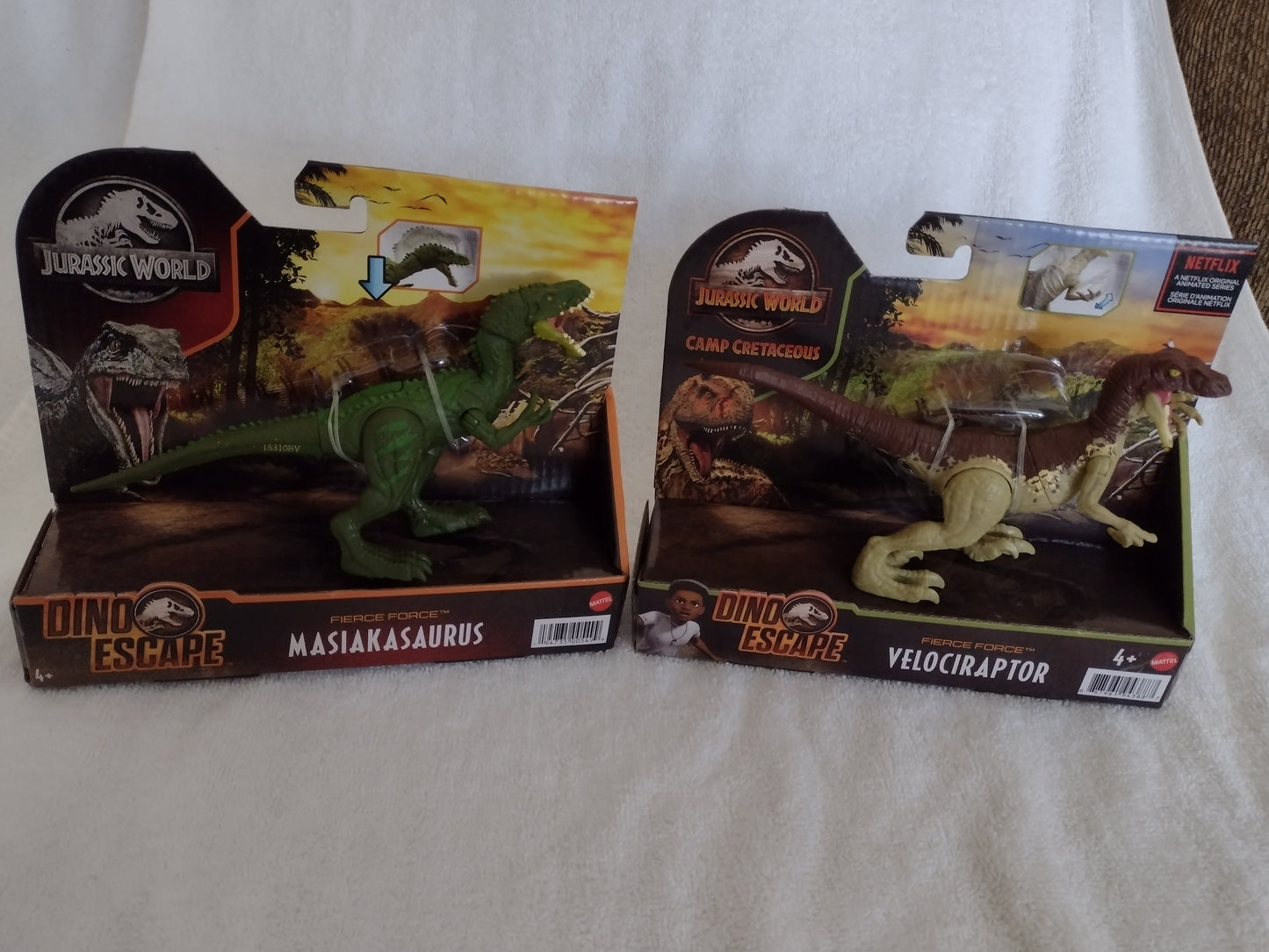Fierce Force Masiakasaurus & Velociraptor Dinosaur Figures for Ages 4+