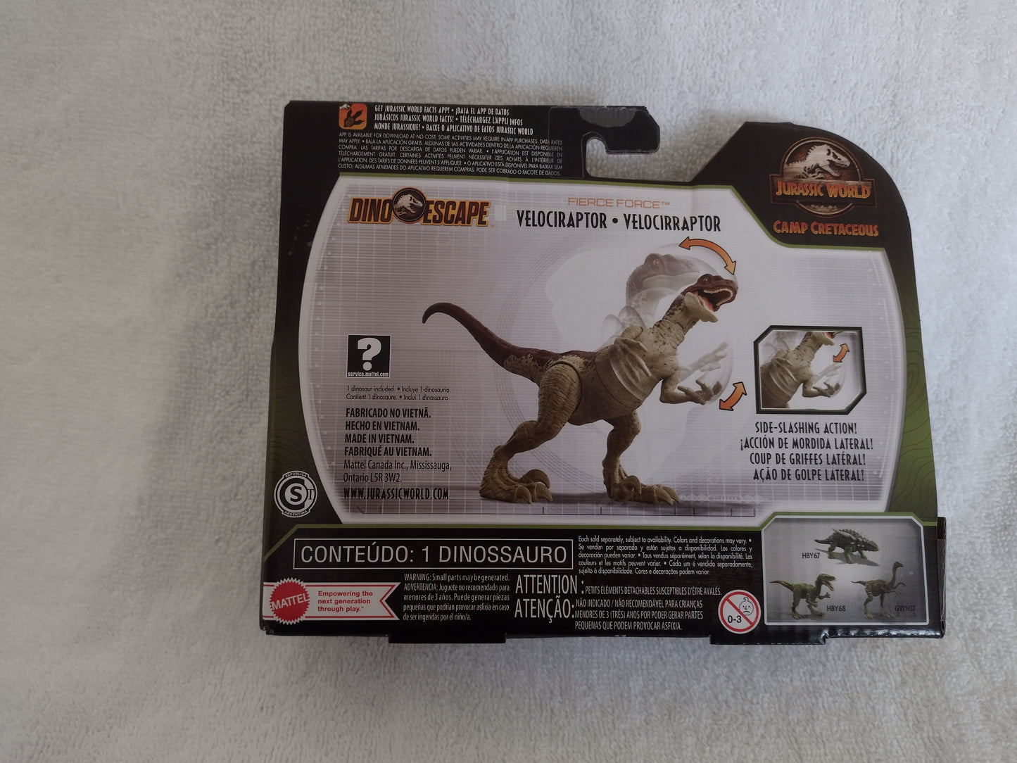 Fierce Force Masiakasaurus & Velociraptor Dinosaur Figures for Ages 4+