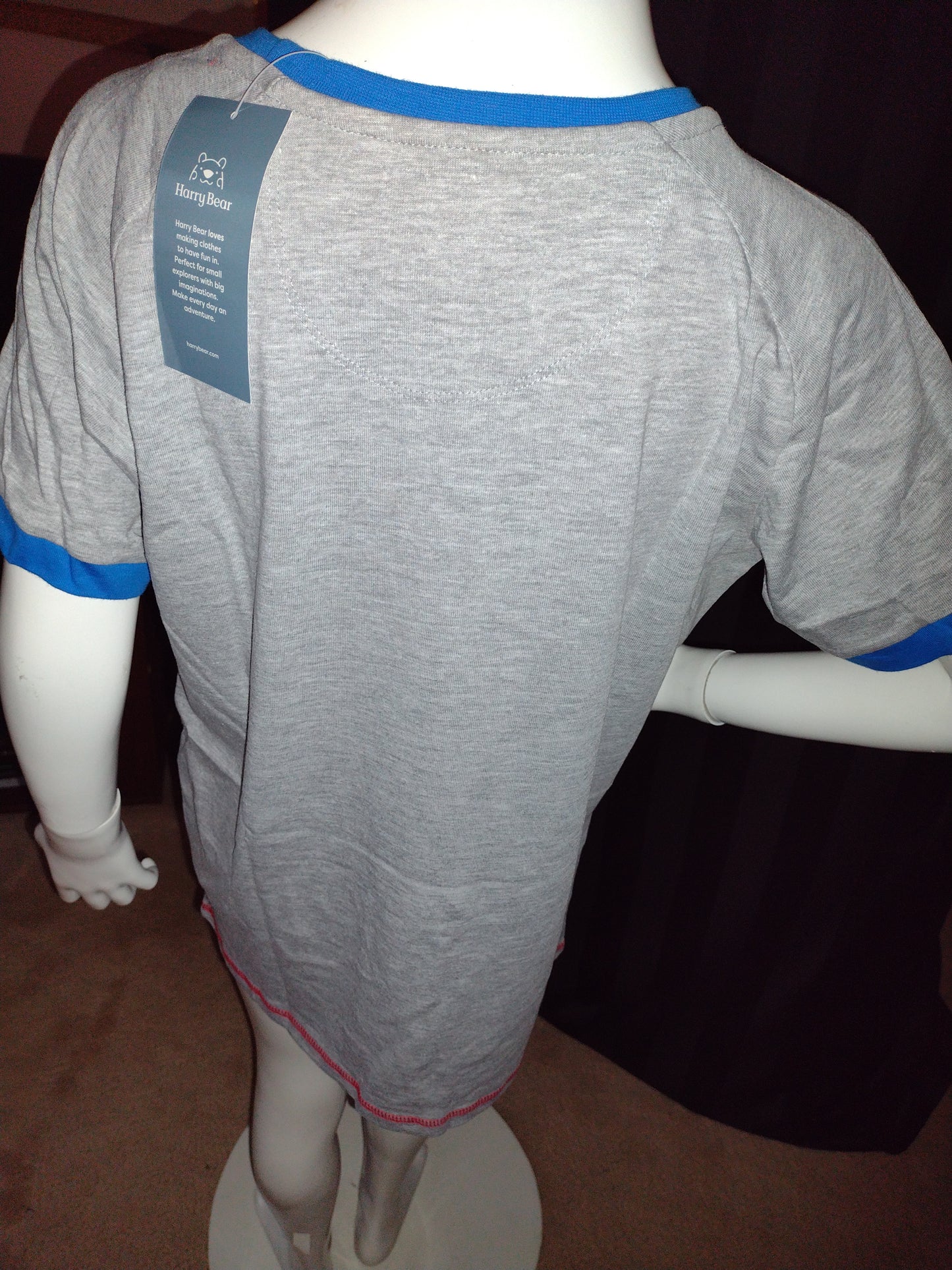 Boys Soccer T-Shirt by Harry Bear Size 14 Gray