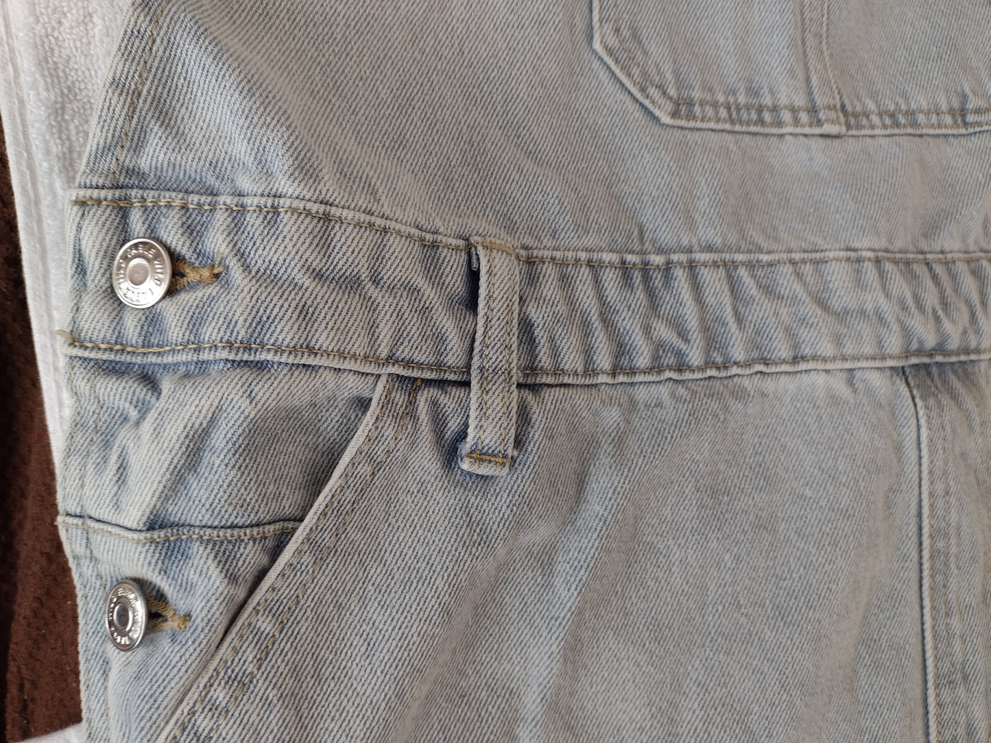 Women's Oversized Denim Overalls by Wild Fable Size L~Light Blue