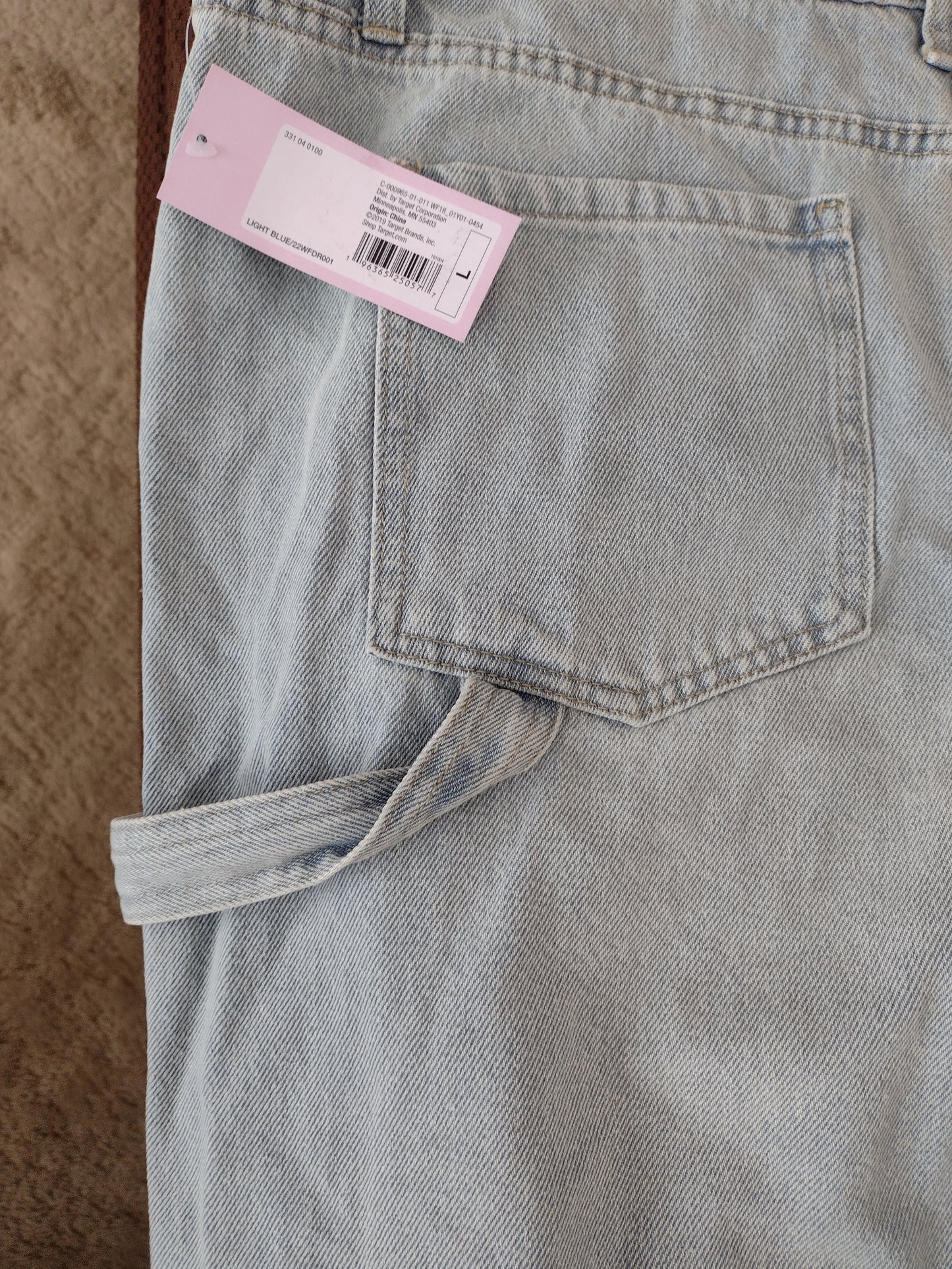 Women's Oversized Denim Overalls by Wild Fable Size L~Light Blue