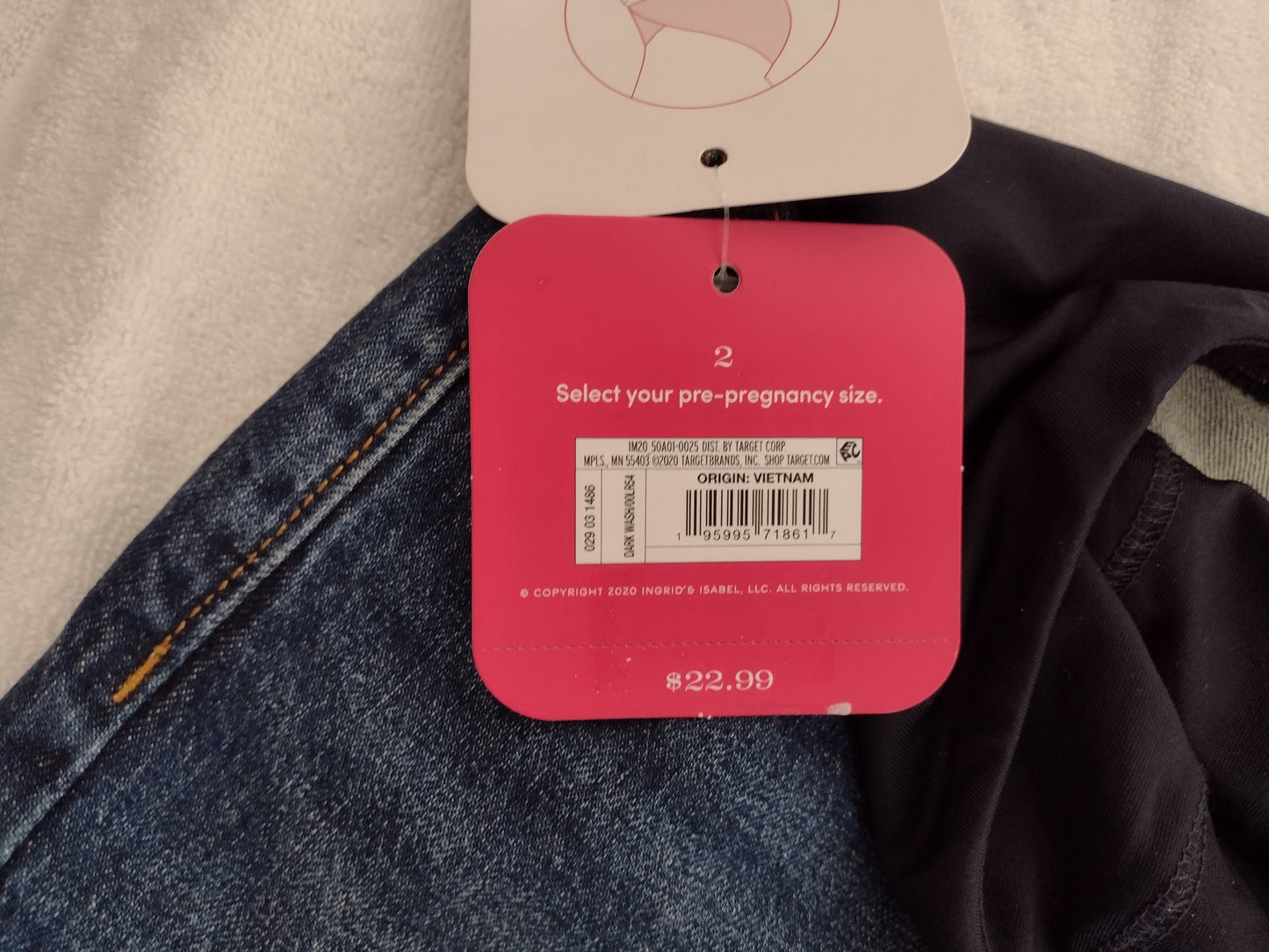 Isabel Maternity Midi Short with Crossover Panel Size 2 Dark Wash