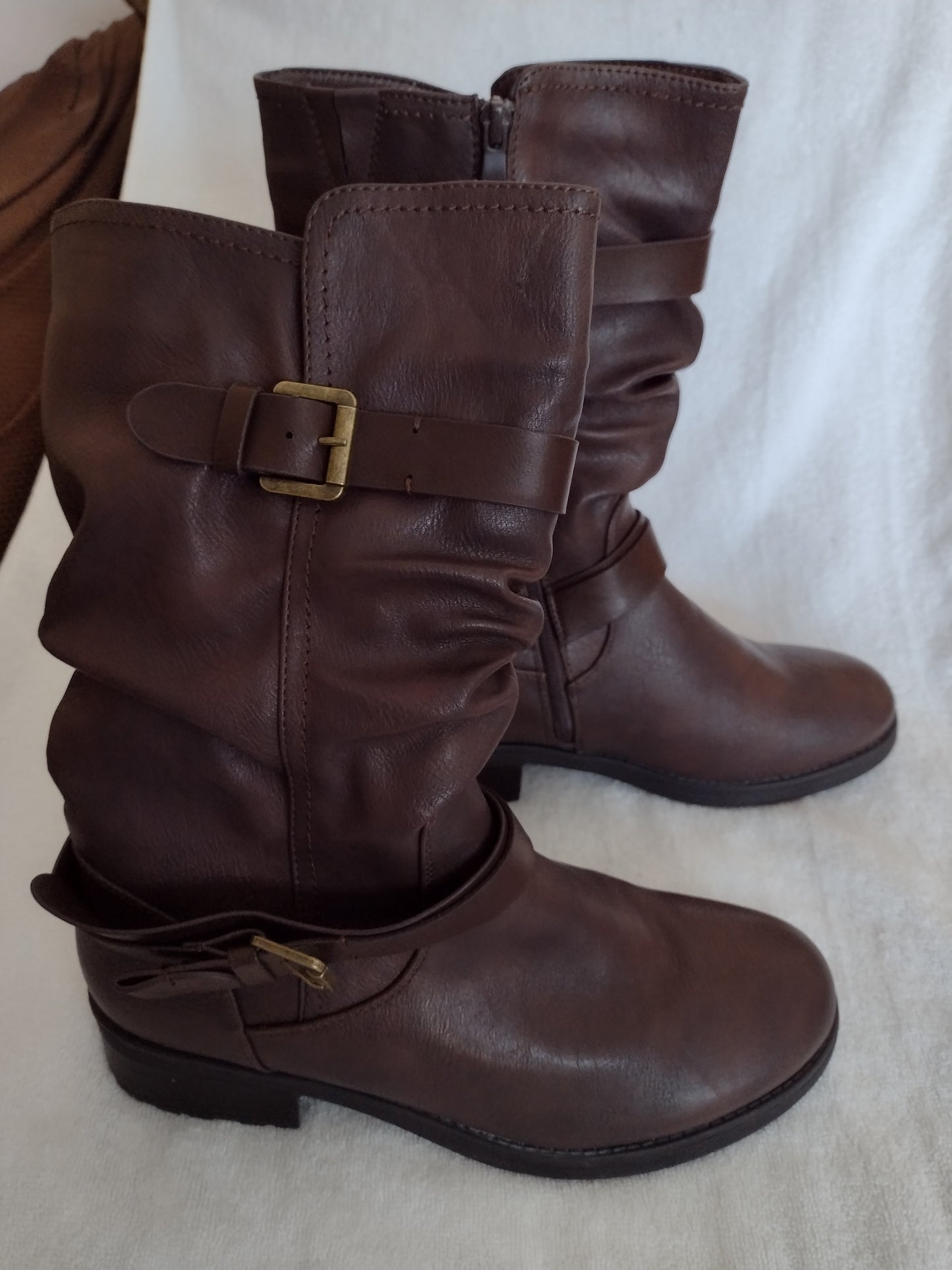 Women's Dream Pairs Pocono Mid-Calf Winter Boots Size 12 Brown