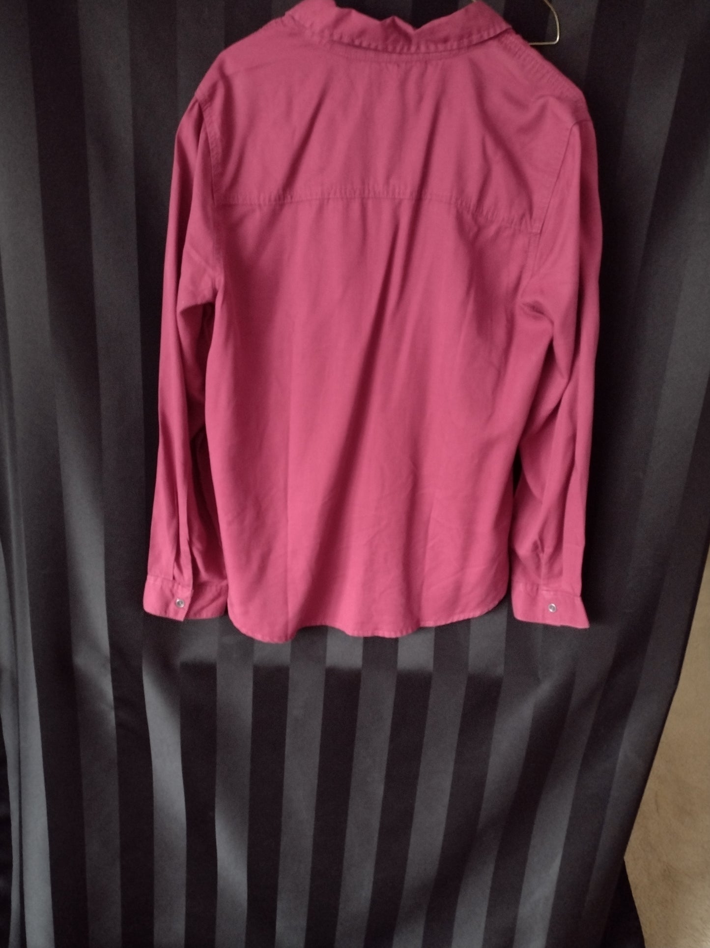 Women's Jordache Shirt with Metallic Buttons Burgundy Size L