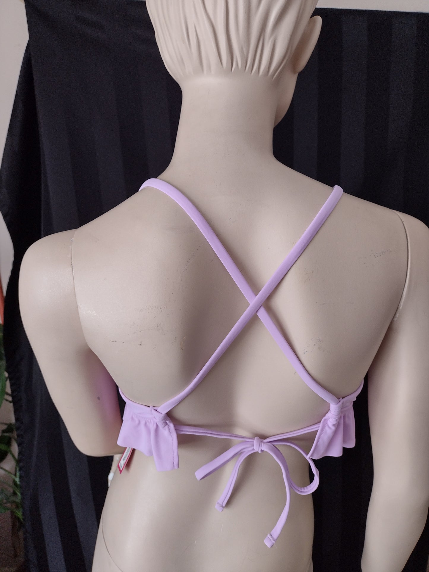 Frill Bikini Top Junior Style Lavender Size L (8-10), and Cheeky Bottoms Size M (4-6) & XL(12-14)
