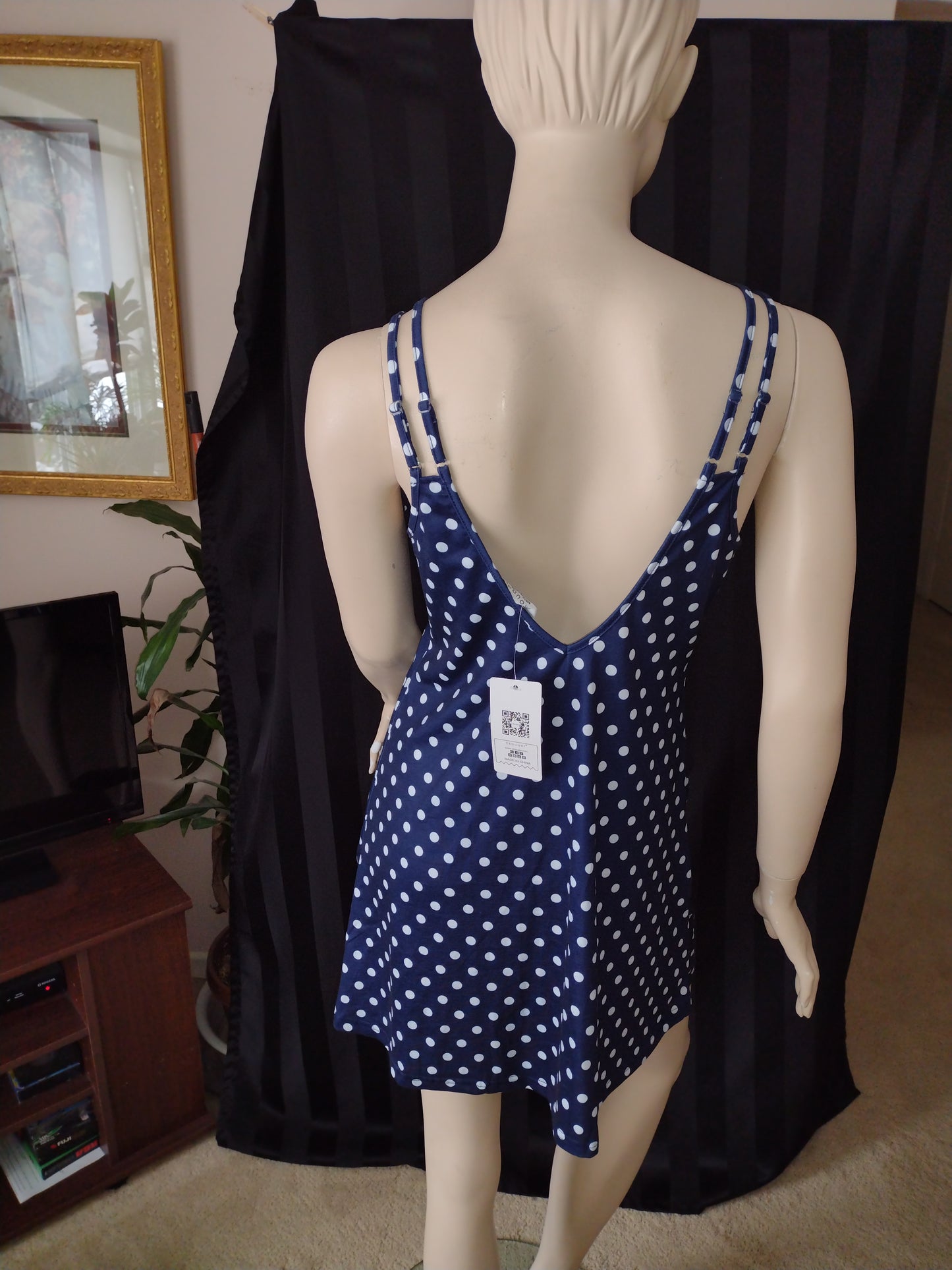 Women's V Neck Baby Doll Nightgown by Ekouaer Size M