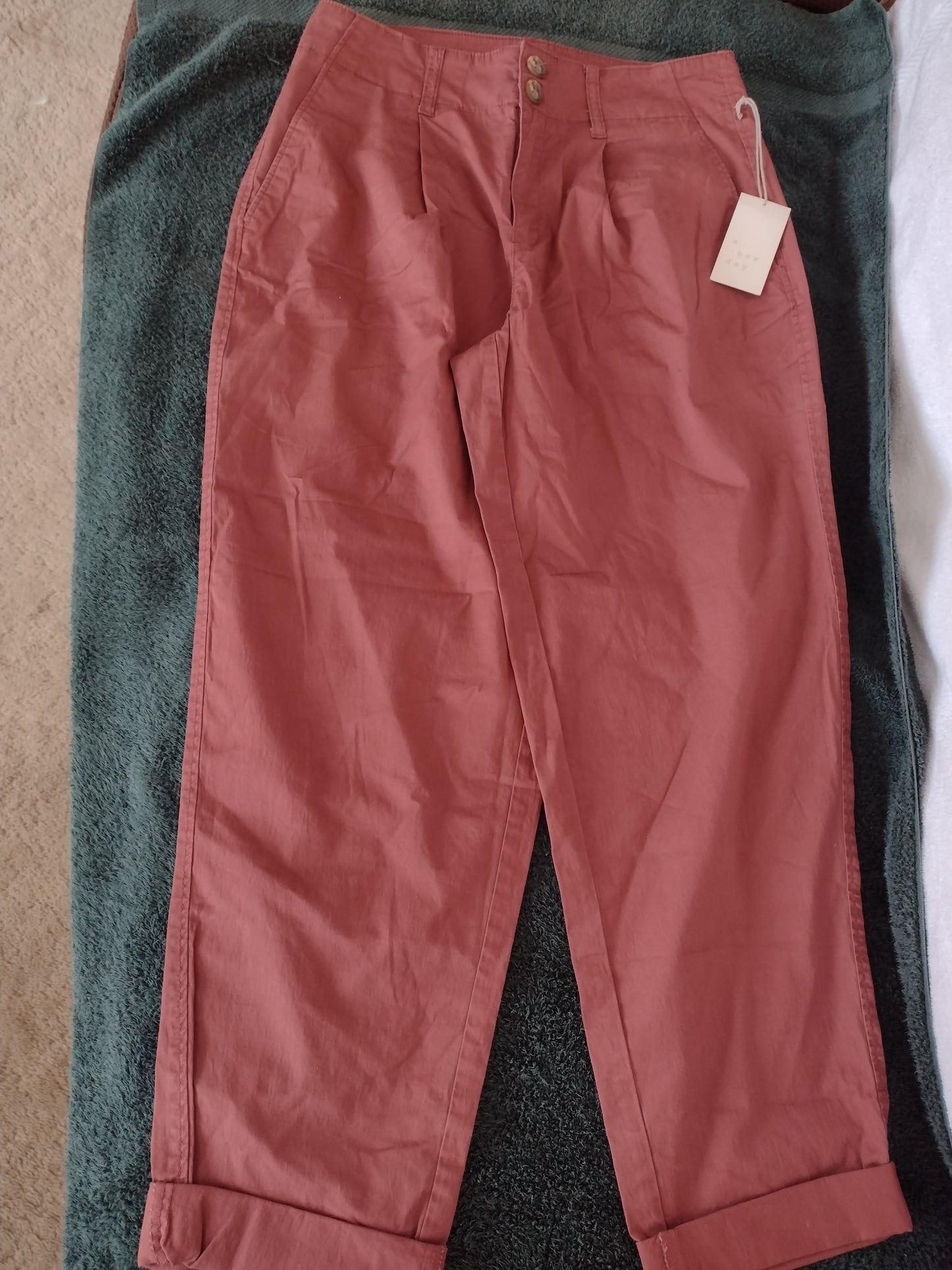 Womens' Stretch Cuffed Pants by A New Day High Waist Size 8
