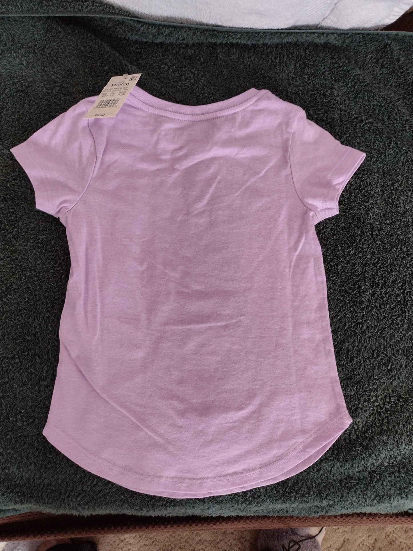 Girl's Disney Princess T-Shirt with "Tiara" Lilac Heather Size XS (4/5)