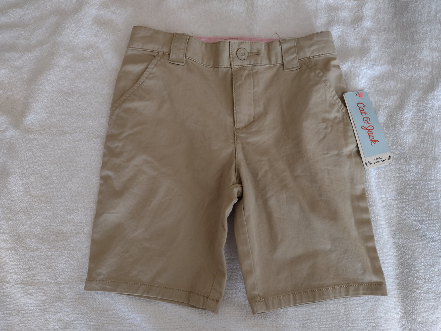 Girl's Cat & Jack Shorts with Adjustable Waist Sourdough Beige Size 6