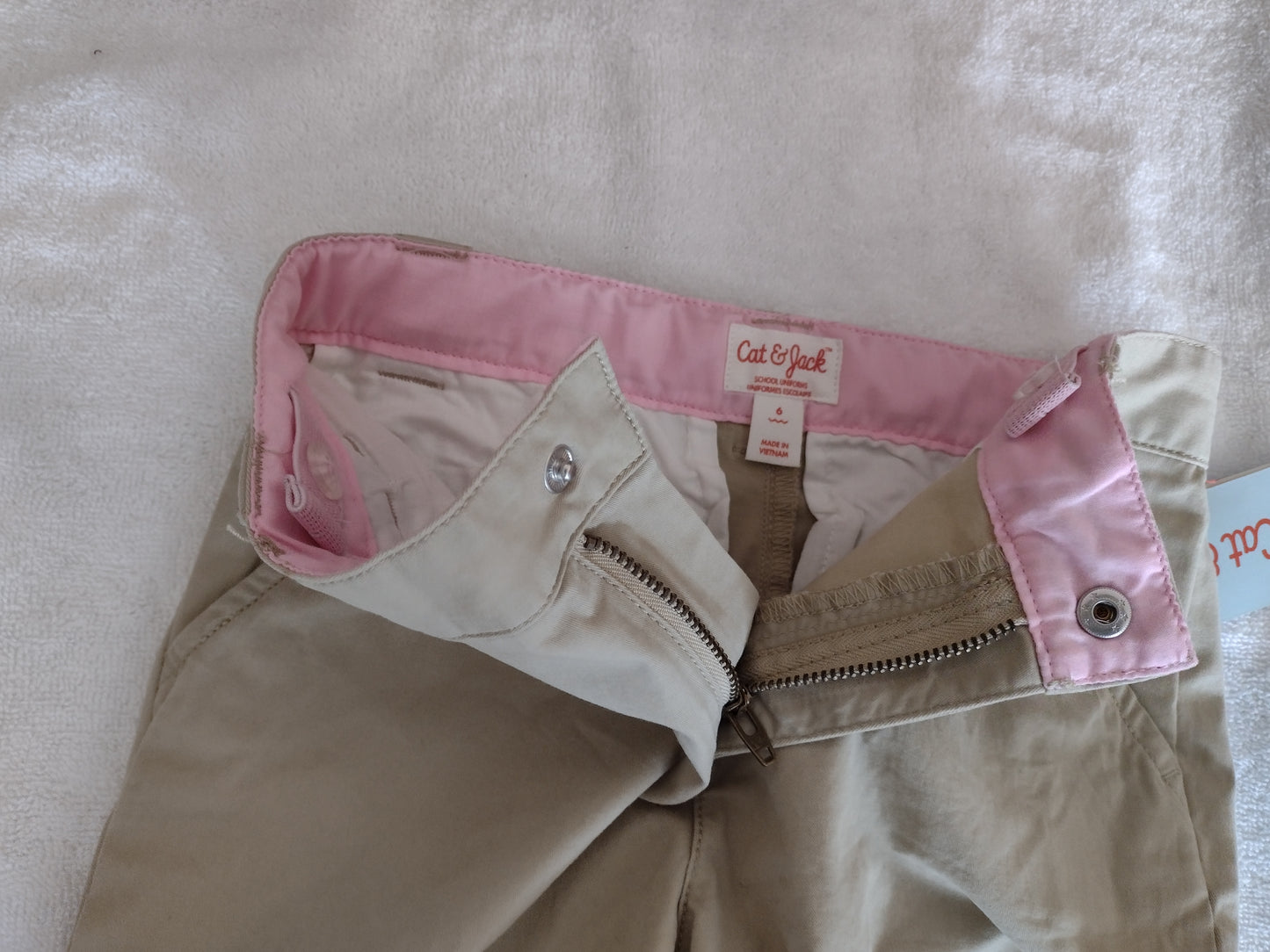 Girl's Cat & Jack Shorts with Adjustable Waist Sourdough Beige Size 6
