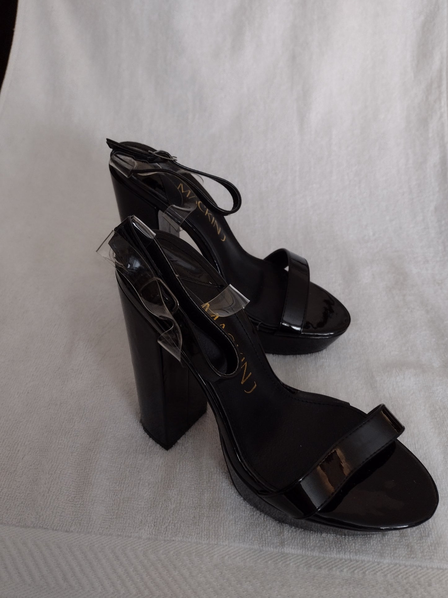Platform High Heel Dress Sandals 186-1 in Sizes 8,9, 11 Black